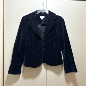 LOFT black velvet blazer jacket 8P